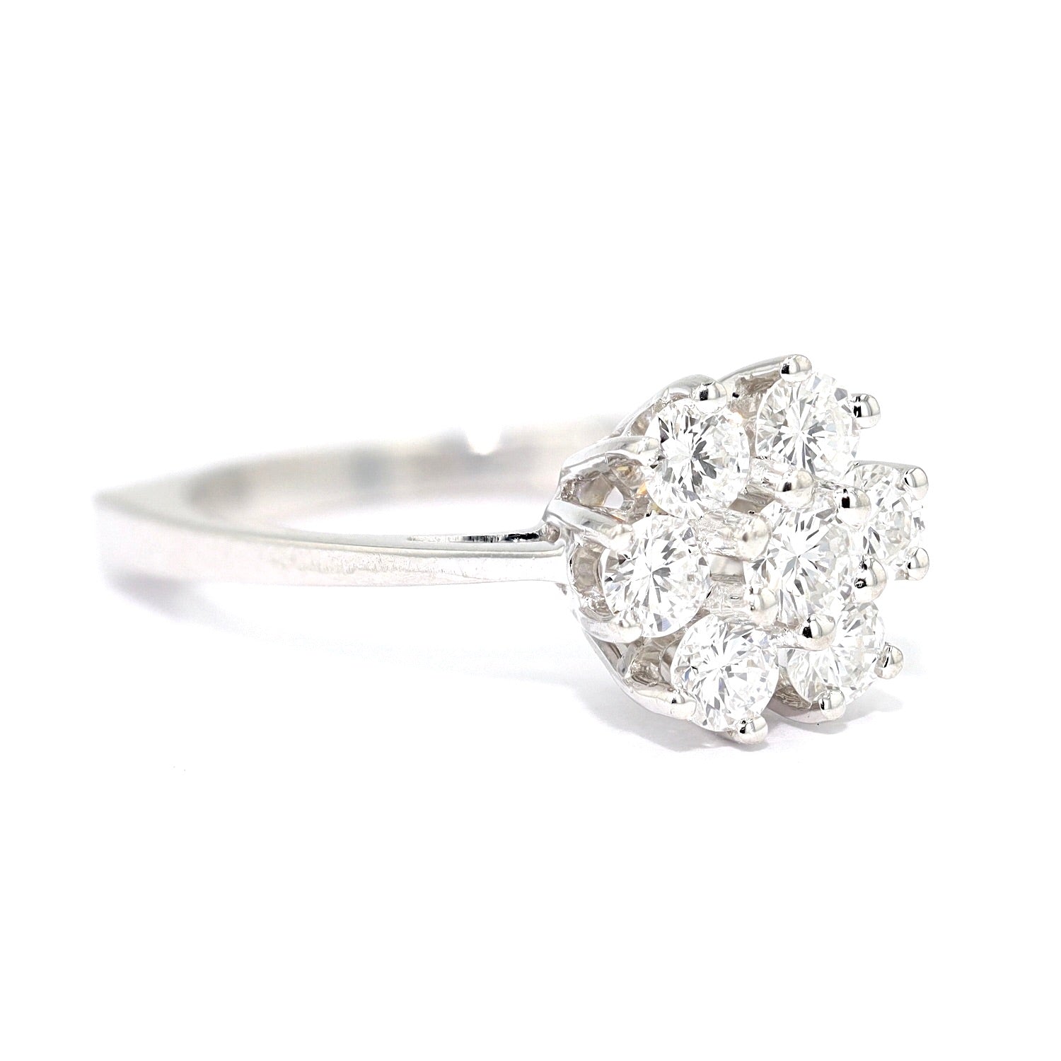 Ring in 585er Weißgold mit Brillanten, liegend rechts gedreht