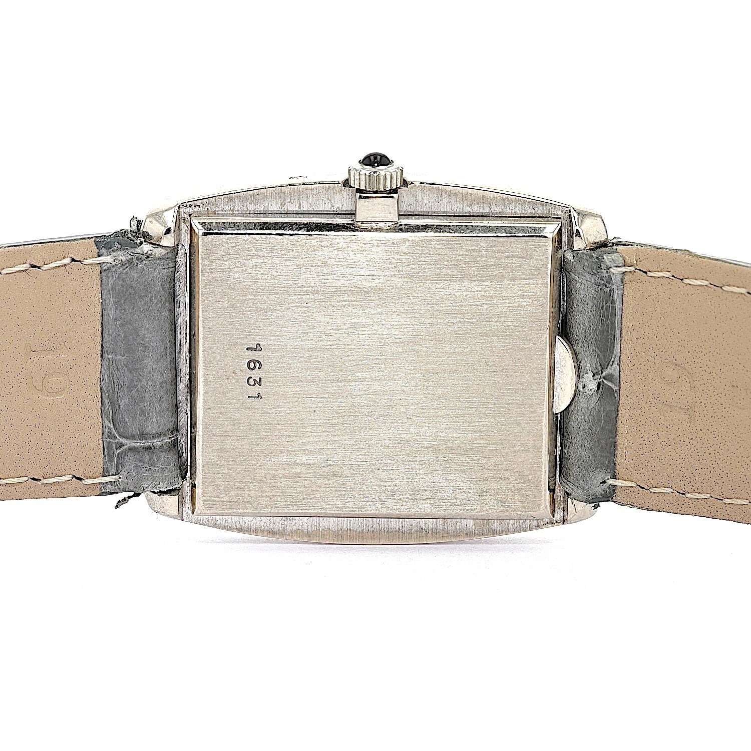 DeLaneau Armbanduhr 18 kt mit insgesamt ca. 2,9 ct Brillanten, Gehäusedeckel Rückseite