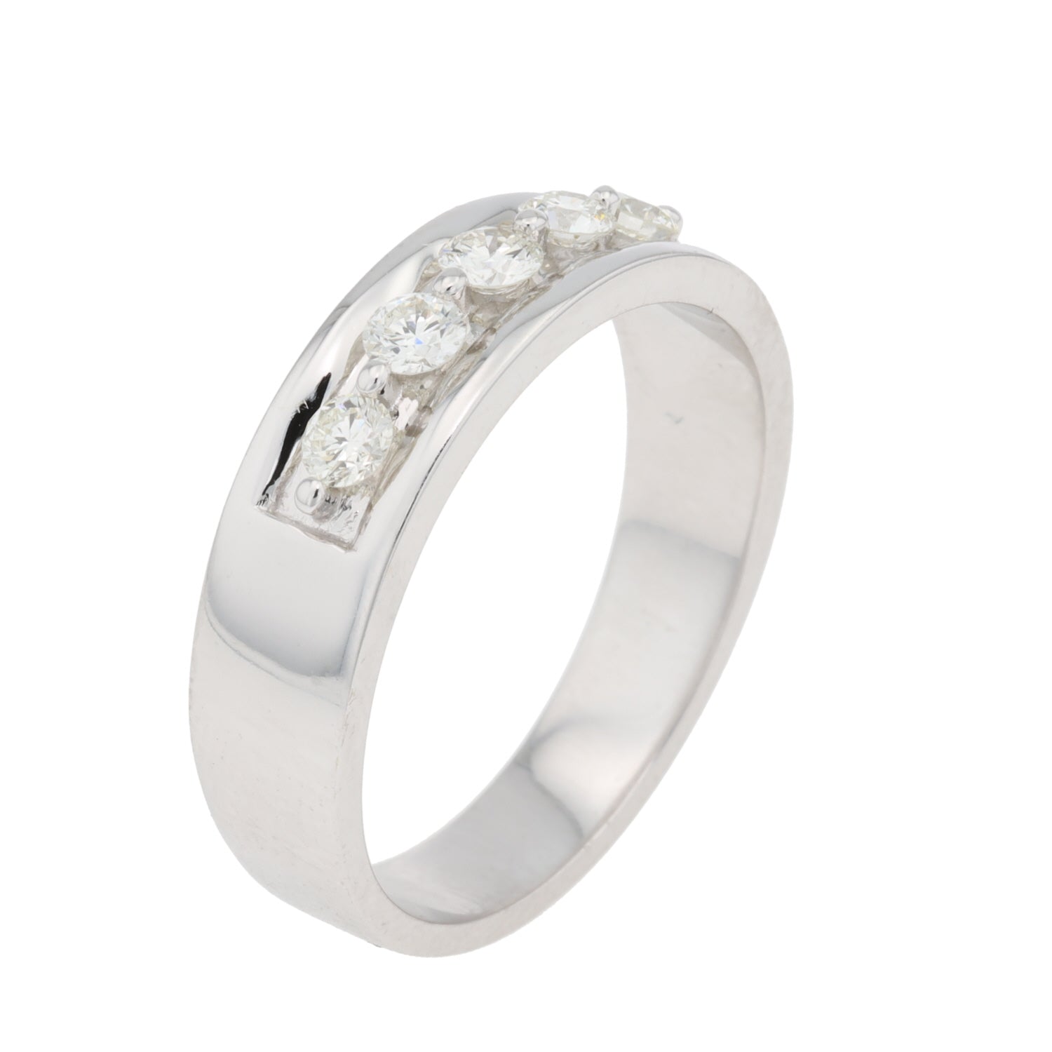 Ring 585 Weißgold mit Brillanten, ges. ca. 0,55 ct, stehend