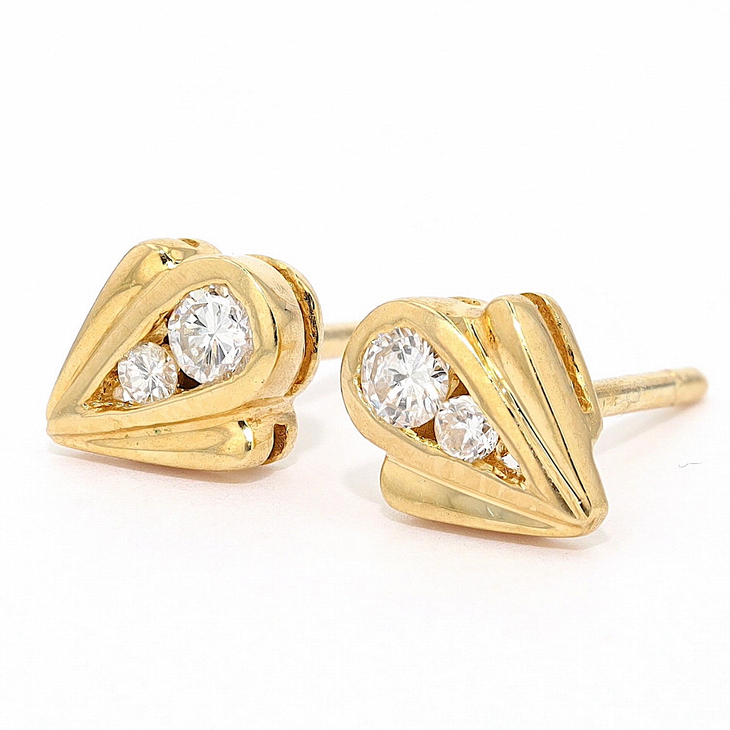 1 Paar Ohrhänger in 750er Gelbgold mit Brillanten, Rubinen, Saphiren und Smaragden, stehend inks gedreht