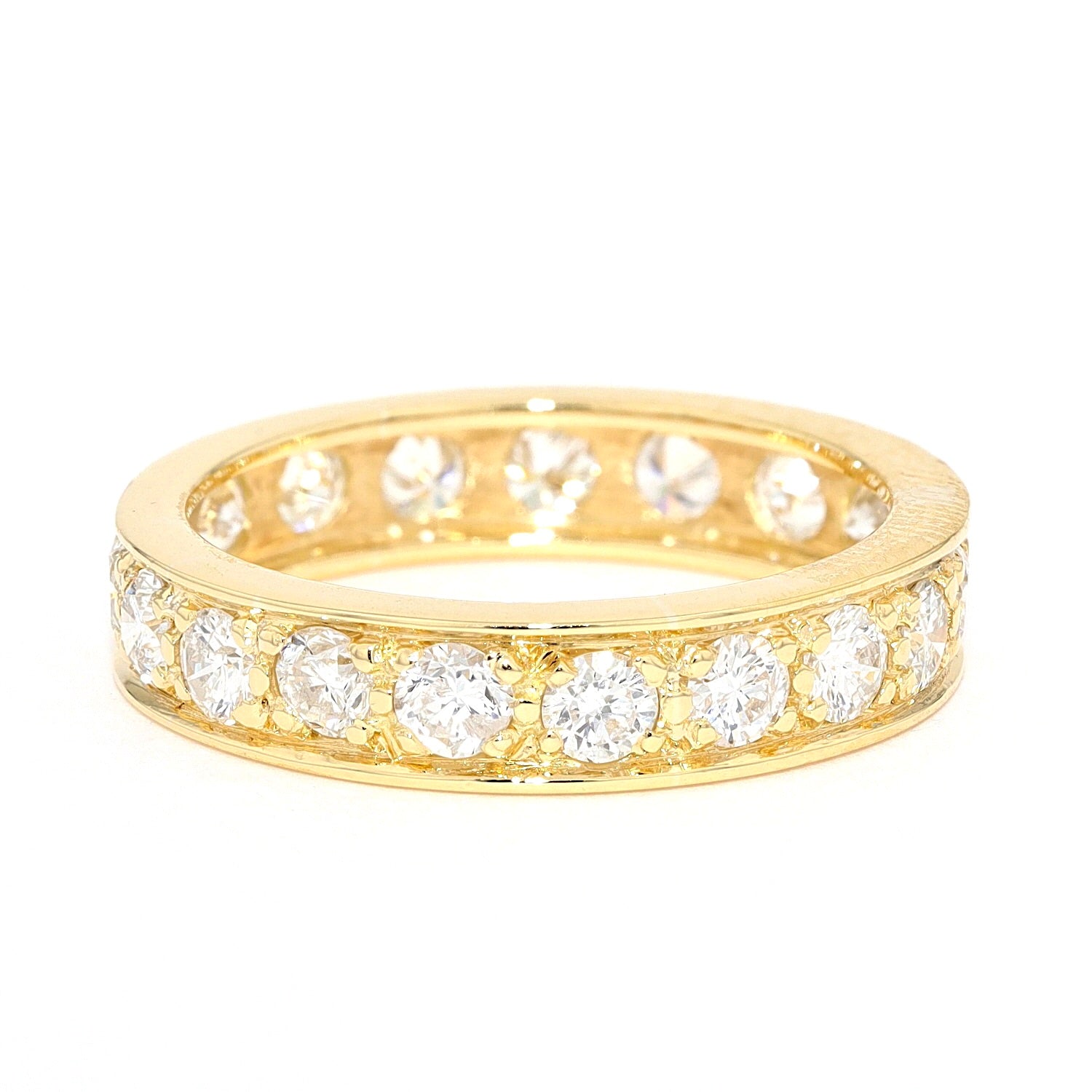 Memoire Ring in 750er Gelbgold mit Brillanten, ges. ca. 1,5 ct, liegend frontal