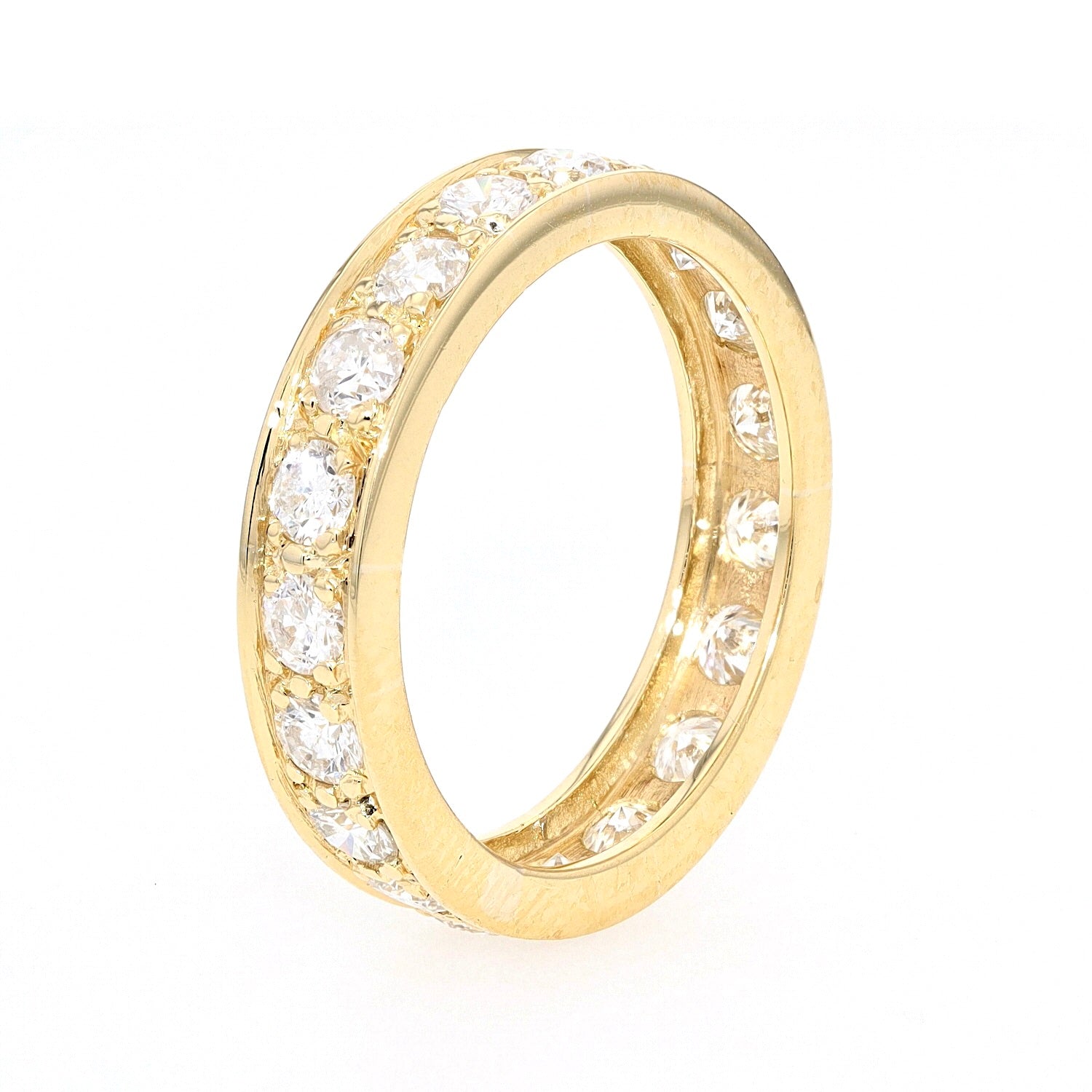 Memoire Ring in 750er Gelbgold mit Brillanten, ges. ca. 1,5 ct, stehend
