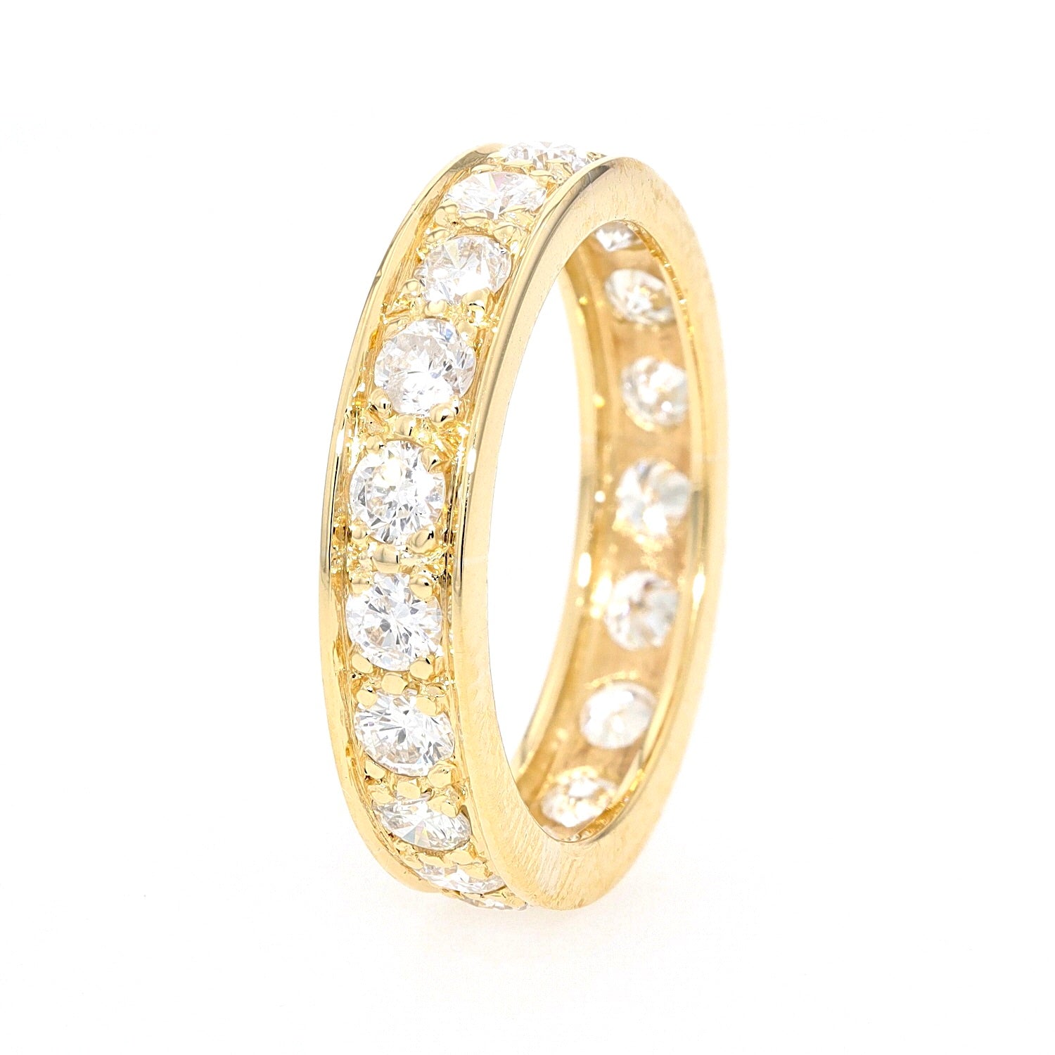 Memoire Ring in 750er Gelbgold mit Brillanten, ges. ca. 1,5 ct, stehend frontal