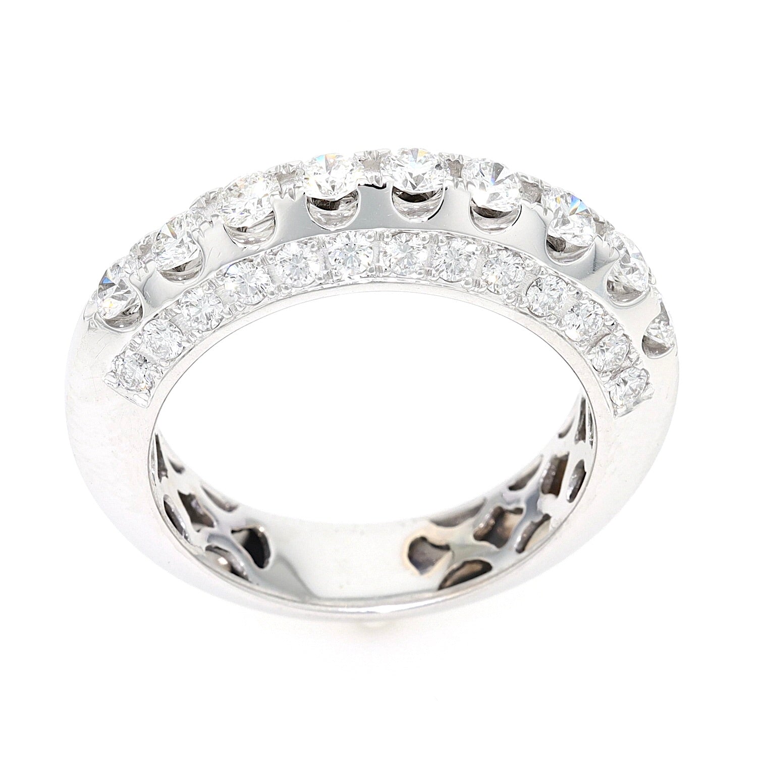 Ring in 750er Weißgold mit Brillanten, gesamt ca. 1,0 ct, Seitenansicht