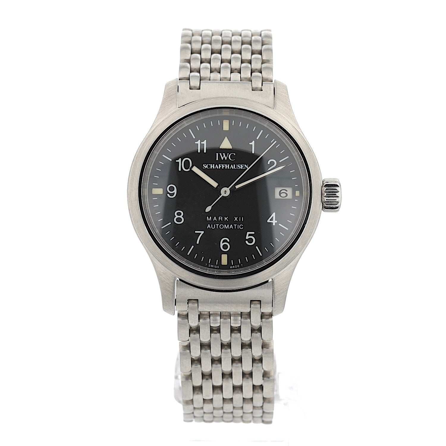 Damen Vintage Uhr, IWC Schaffhausen, Fliegeruhr Mark XII, stehend frontal