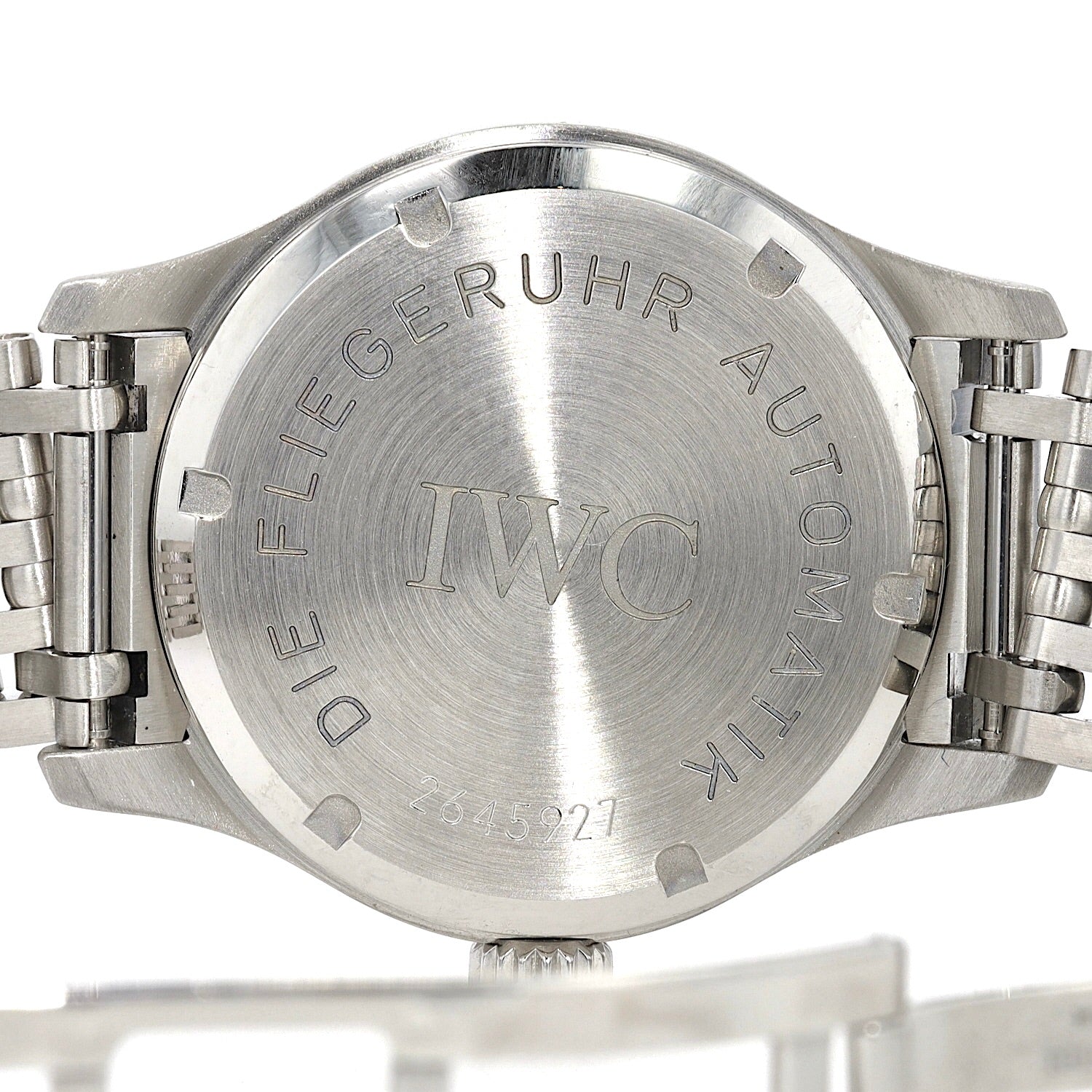Damen Vintage Uhr, IWC Schaffhausen, Fliegeruhr Mark XII, Gehäusedeckel Rückseite