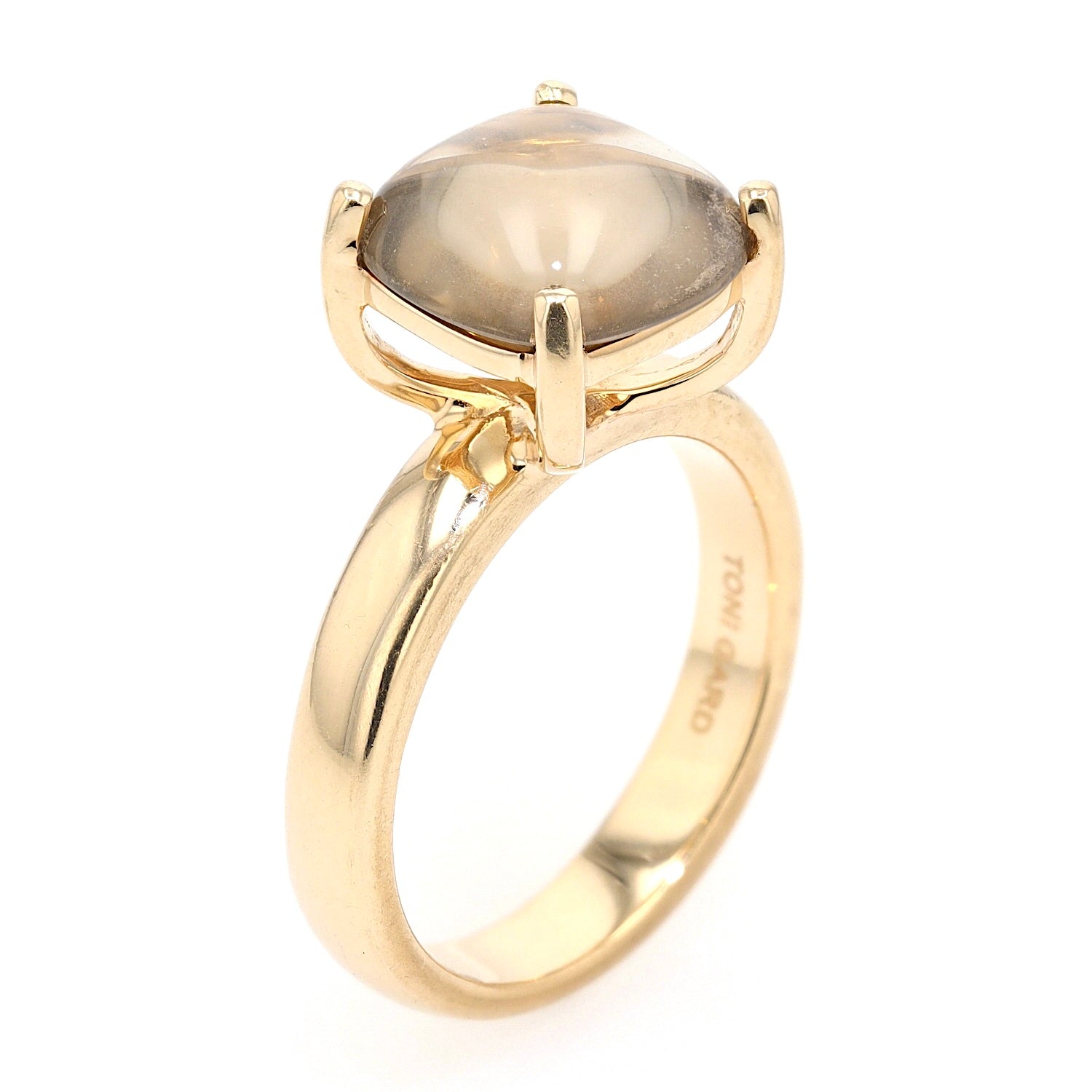 Toni Gard Ring in 585er Gelbgold mit einem Citrin, stehend