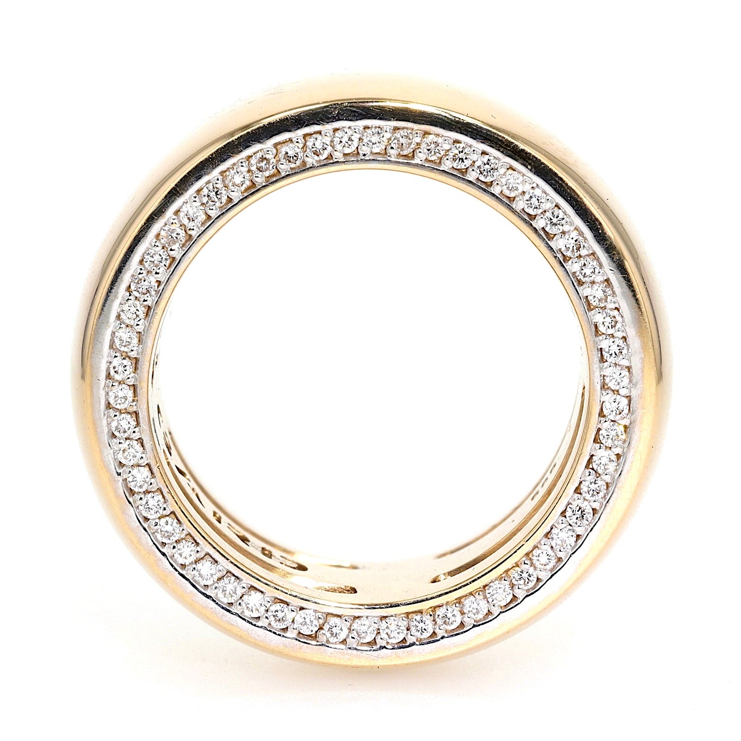 Toni Gard Ring in 585er Gelbgold mit Brillanten, Seitenansicht