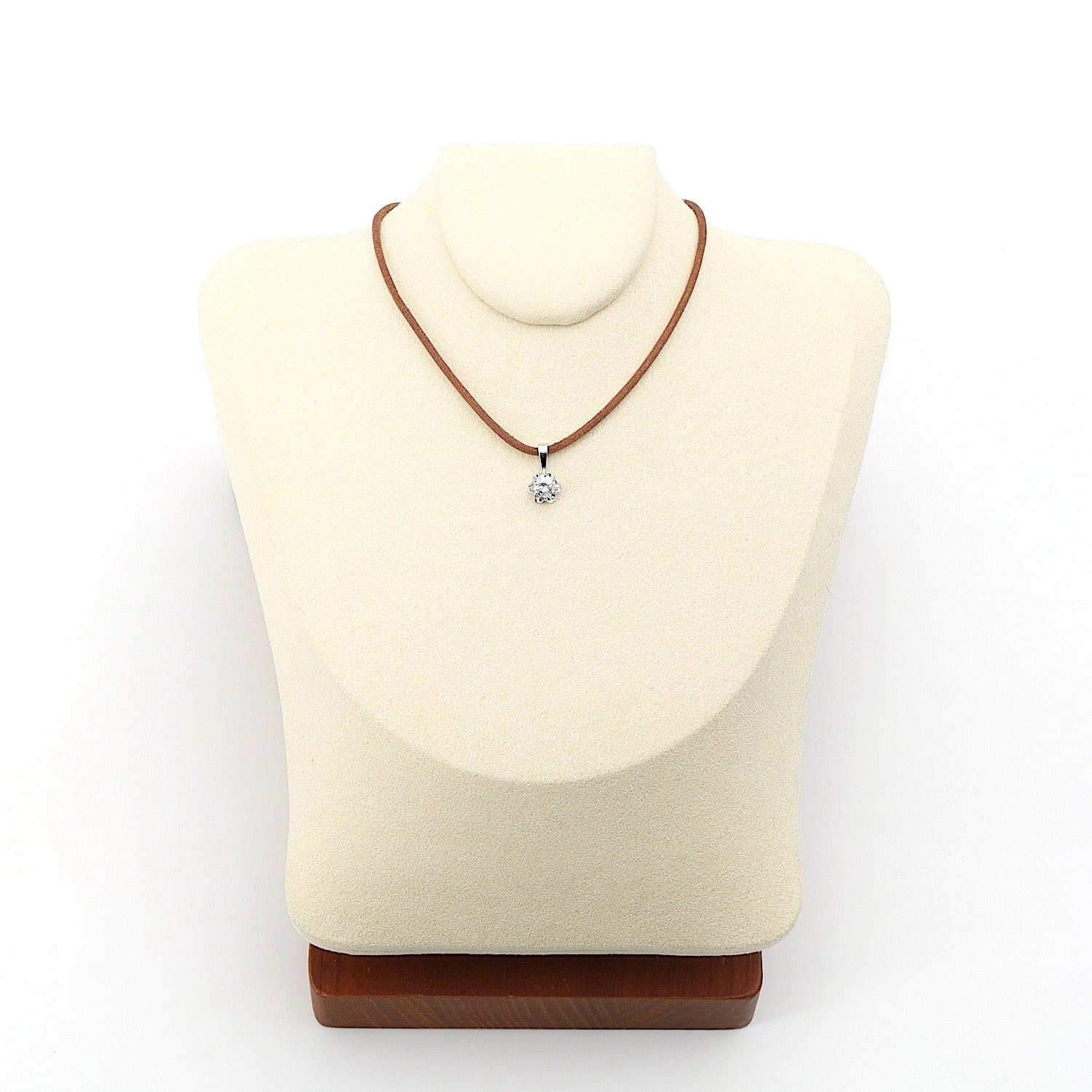 Vintage Anhänger in 585er Weißgold mit einem Brillanten ca. 0,30 ct, an der Büste