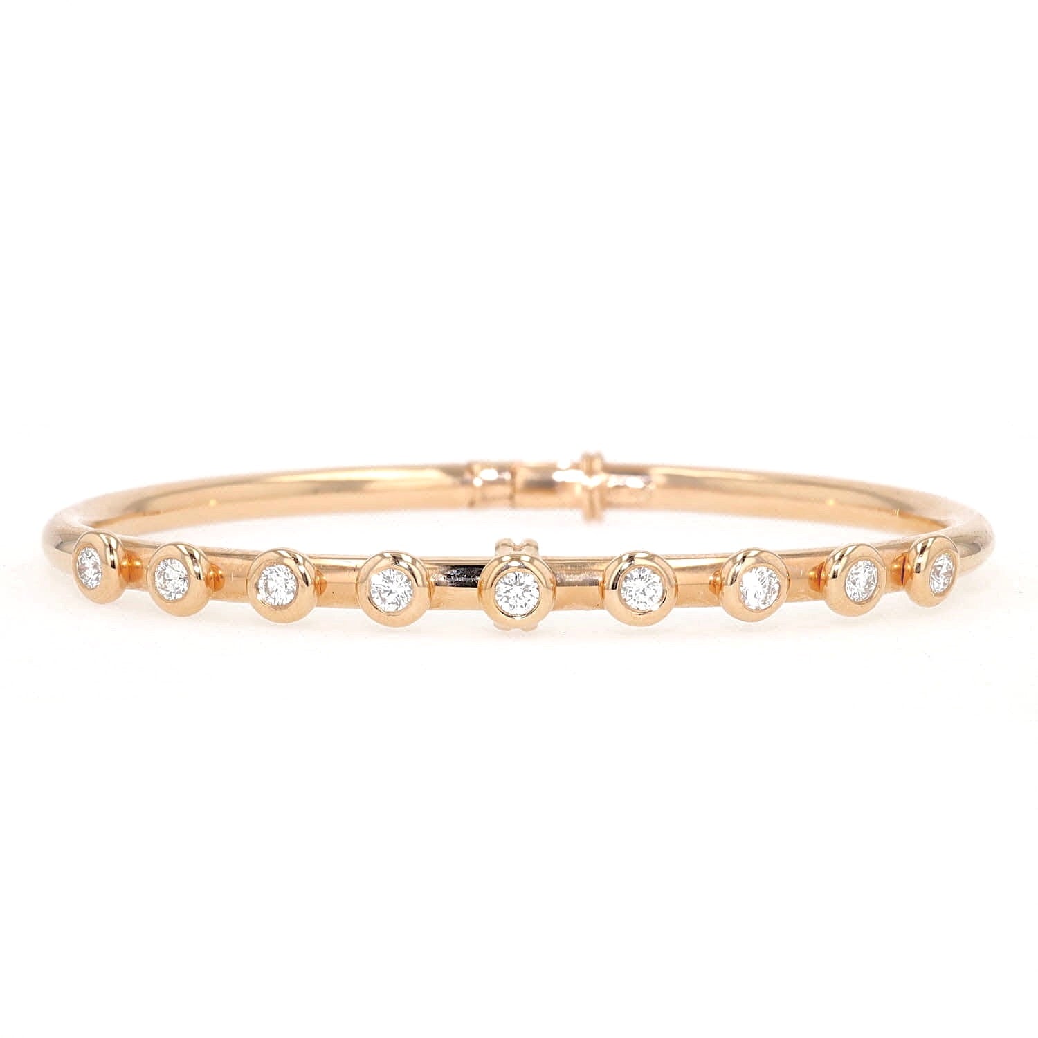 Dámaso Armspange in 750er Rotgold mit ca. 0,62 ct Brillanten, liegend frontal