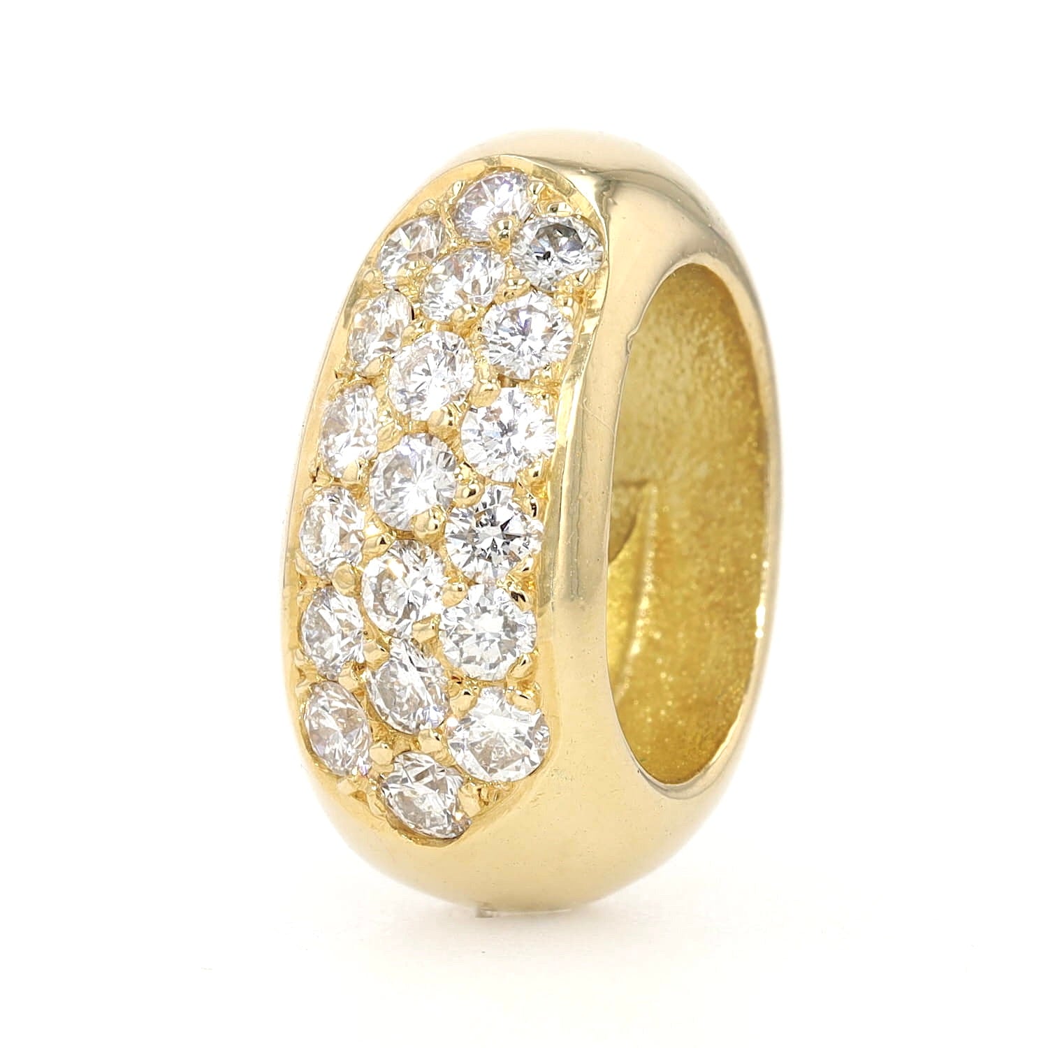 Anhänger in 750er Gelbgold mit Brillanten, stehend inks gedreht