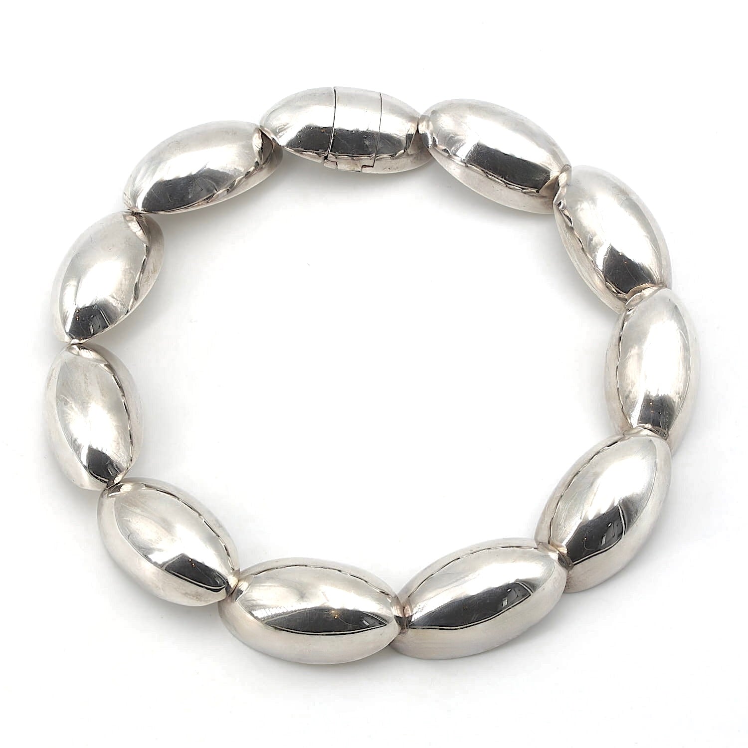 Pomellato Collier aus 925er Silber, liegend Draufsicht