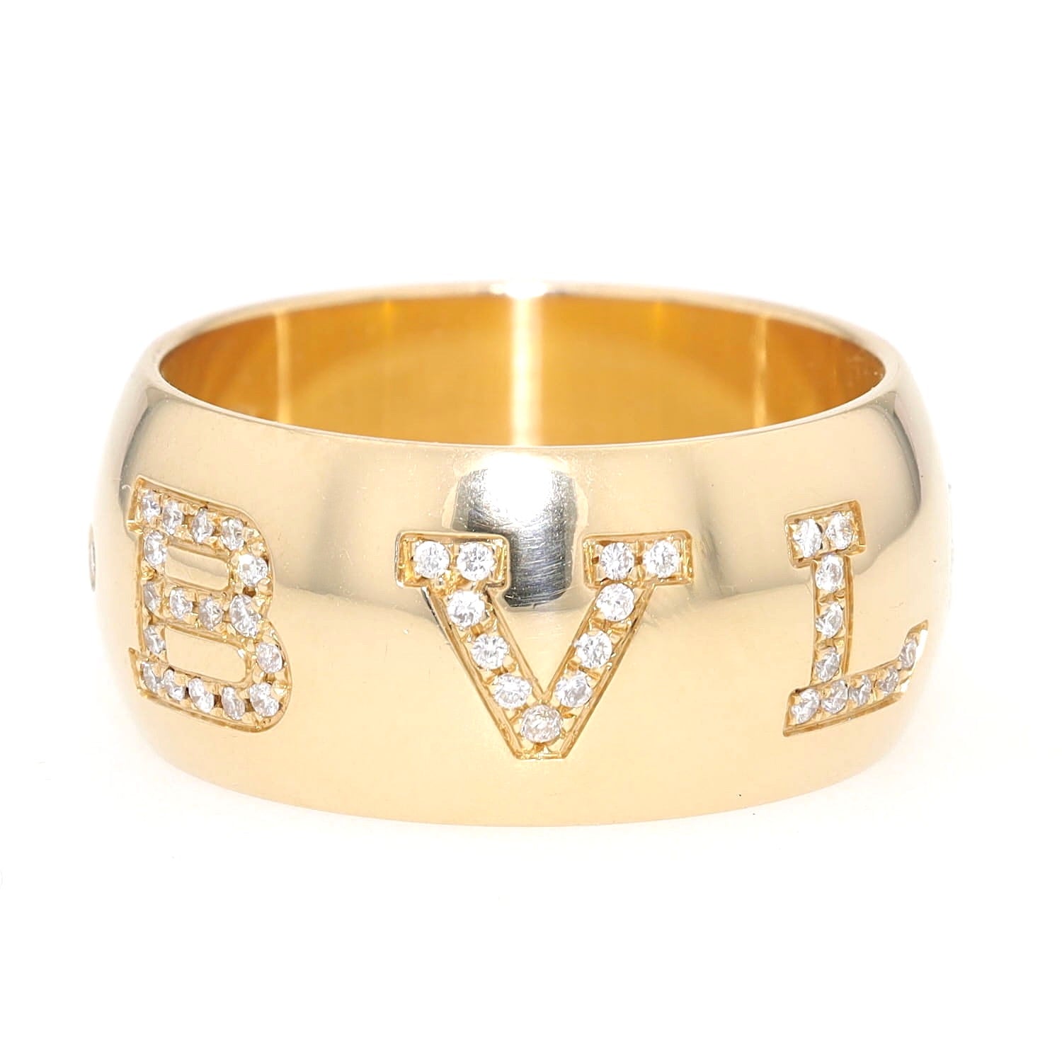 Zircon Bulgari Ring Gold 585 Bulgari Diamond Monologo Ring By