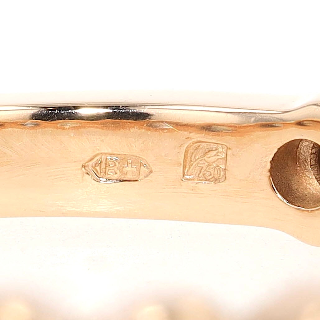 Bron Ring Confetti in 750er Roségold mit bunten Saphiren und Brillanten. Punze 2