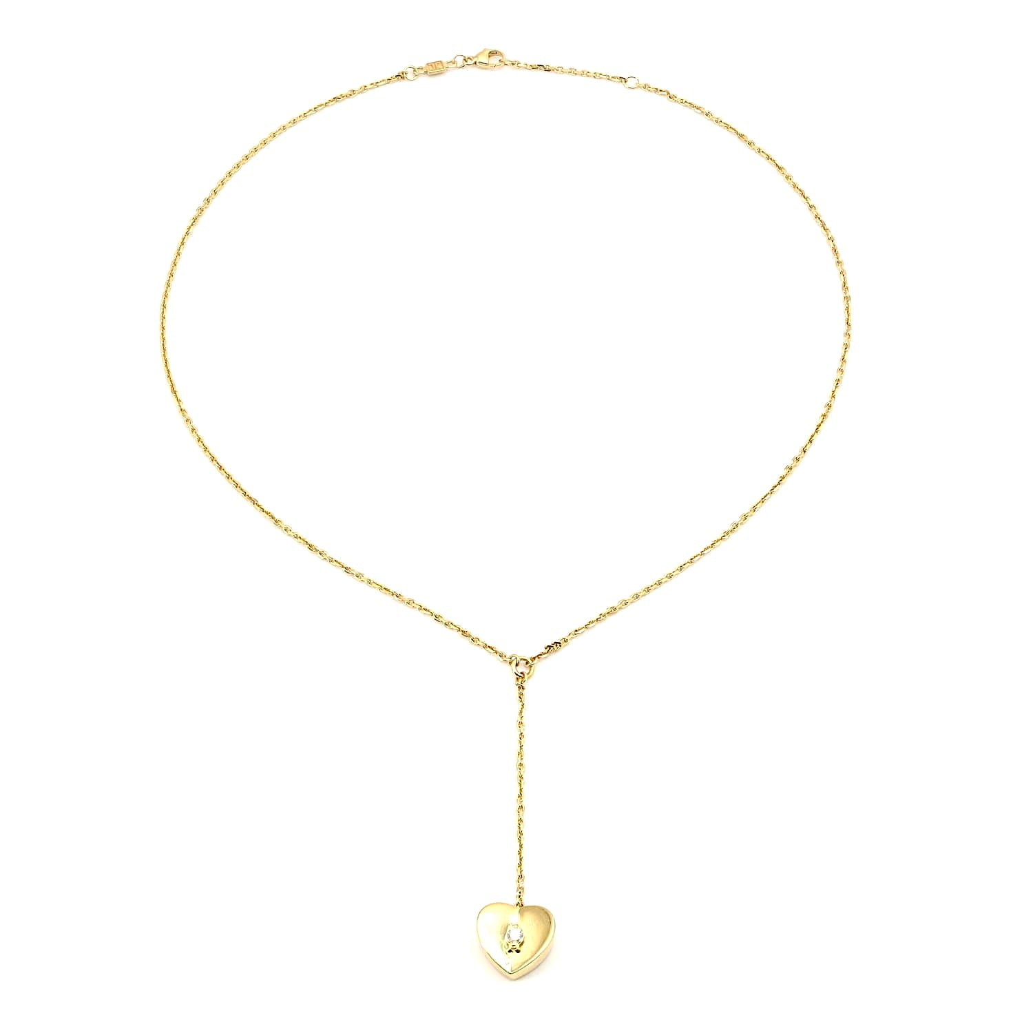 Jette Joop Collier in 750er Gelbgold mit einem Brillanten, liegend Draufsicht