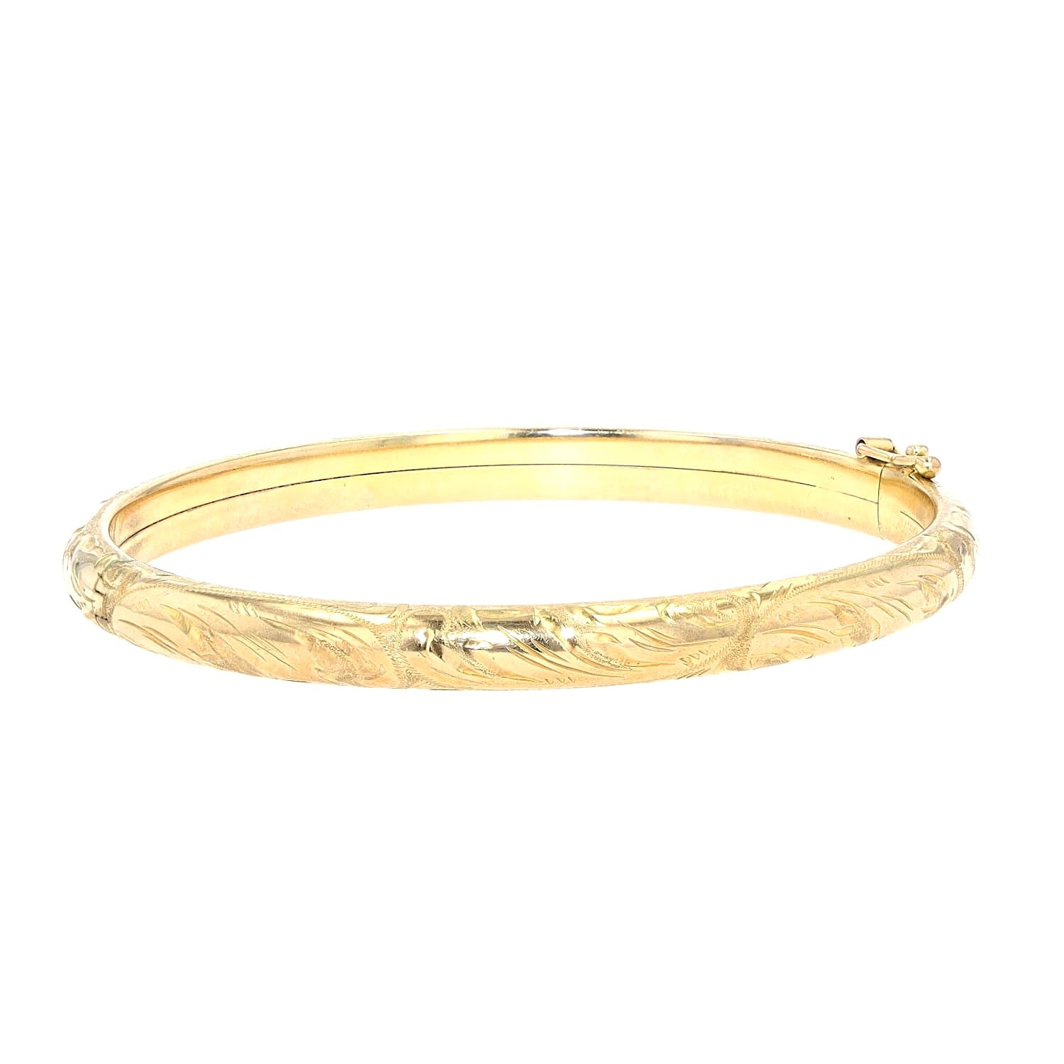 Vintage Armreif in 333er Gelbgold, liegend frontal