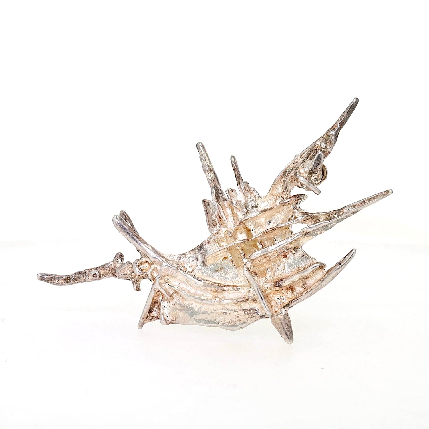 Frank Regine Juhls brooch “Tundra” made of 925 silver, turned inverted