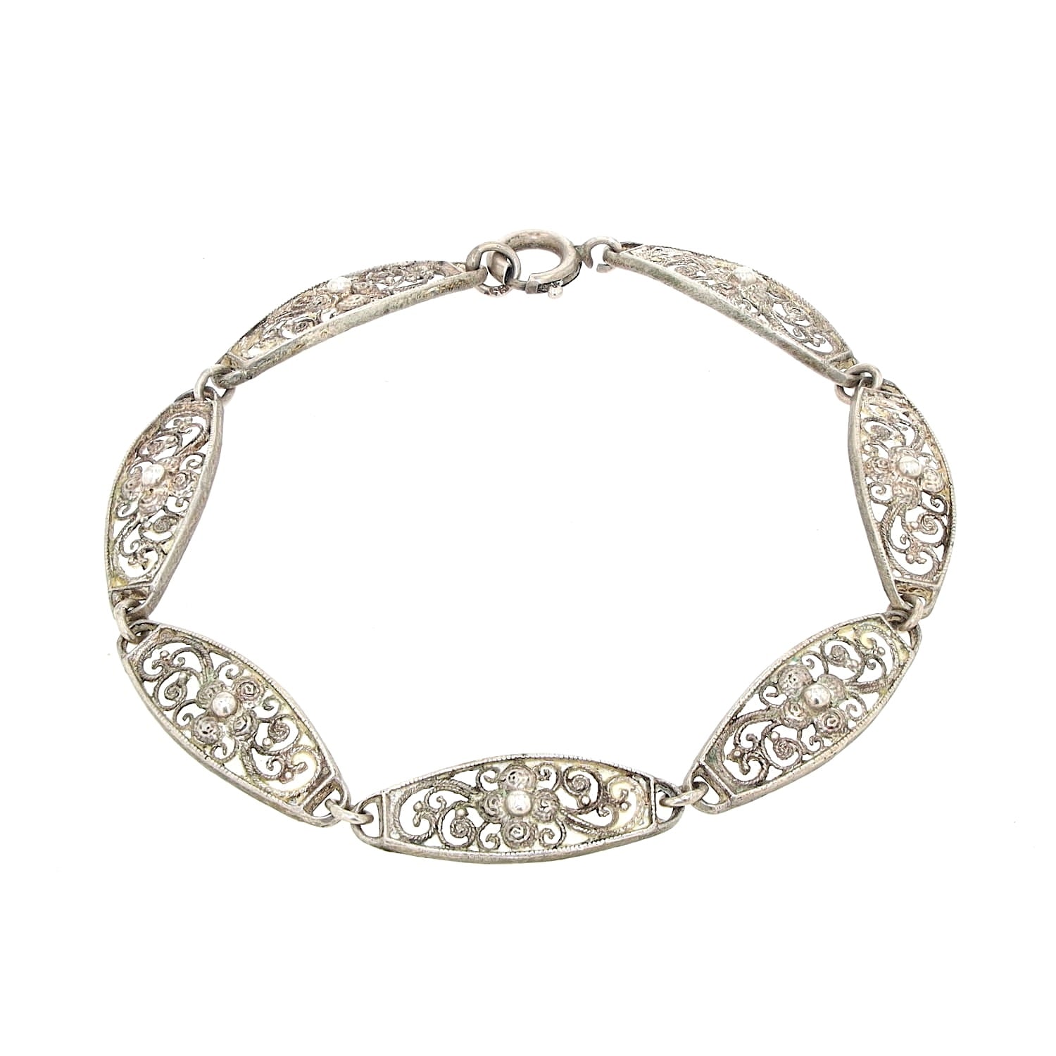 Filigranes Jugendstil Armband in 925 Silber