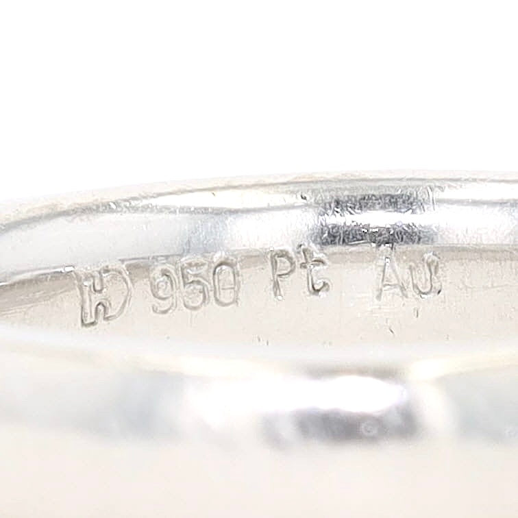 Henrich & Denzel Ring in 950er Platin mit Goldauflage und einem Brillanten ca. 0,10 ct, Punze