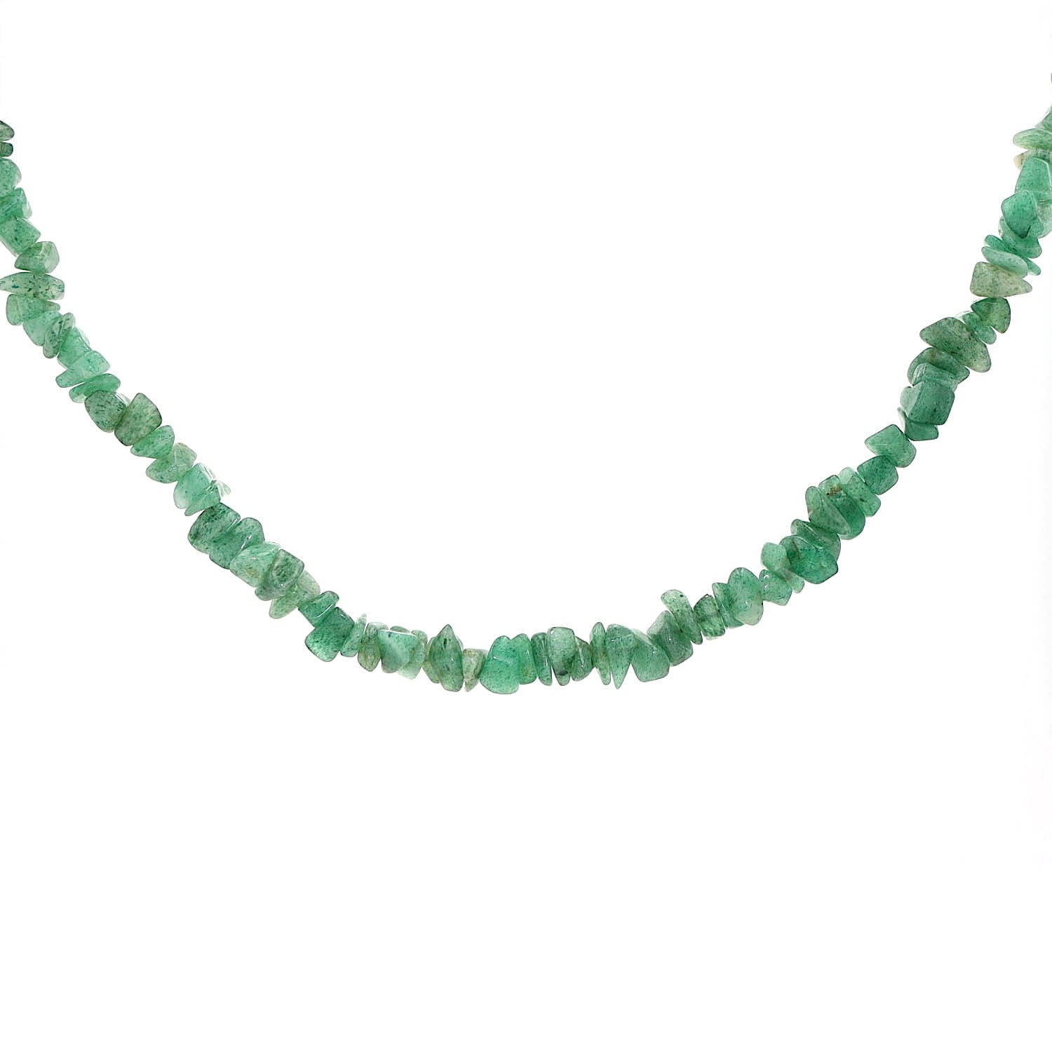 Lange Kette aus Aventurinquarz, hängend frontal
