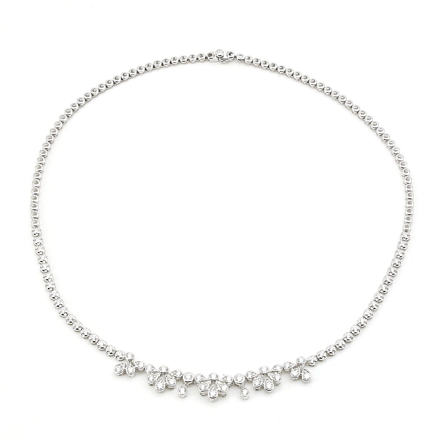 Necklace in 750 white gold with approx. 1.50 ct Brilliants
