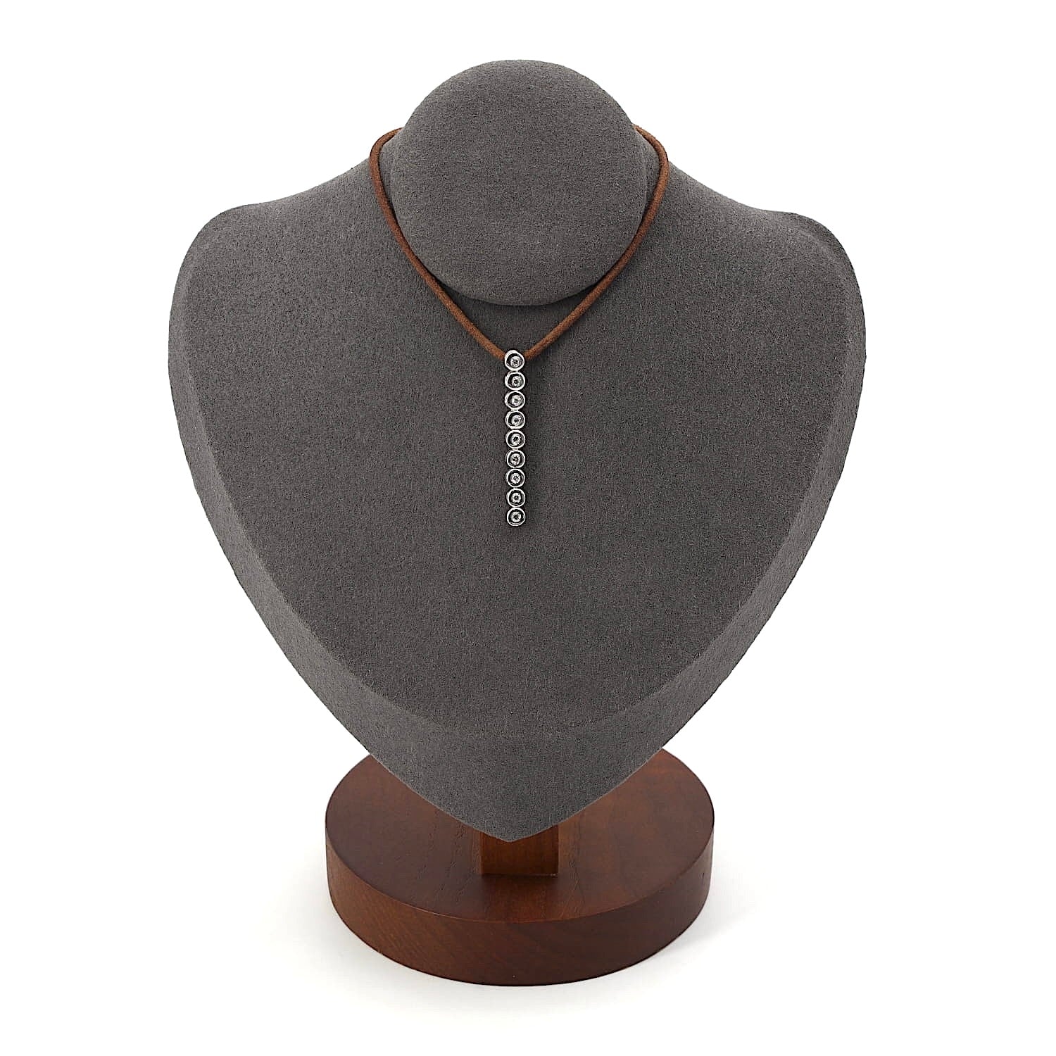 Pendant in 585 white gold Brilliants, on a dark bust