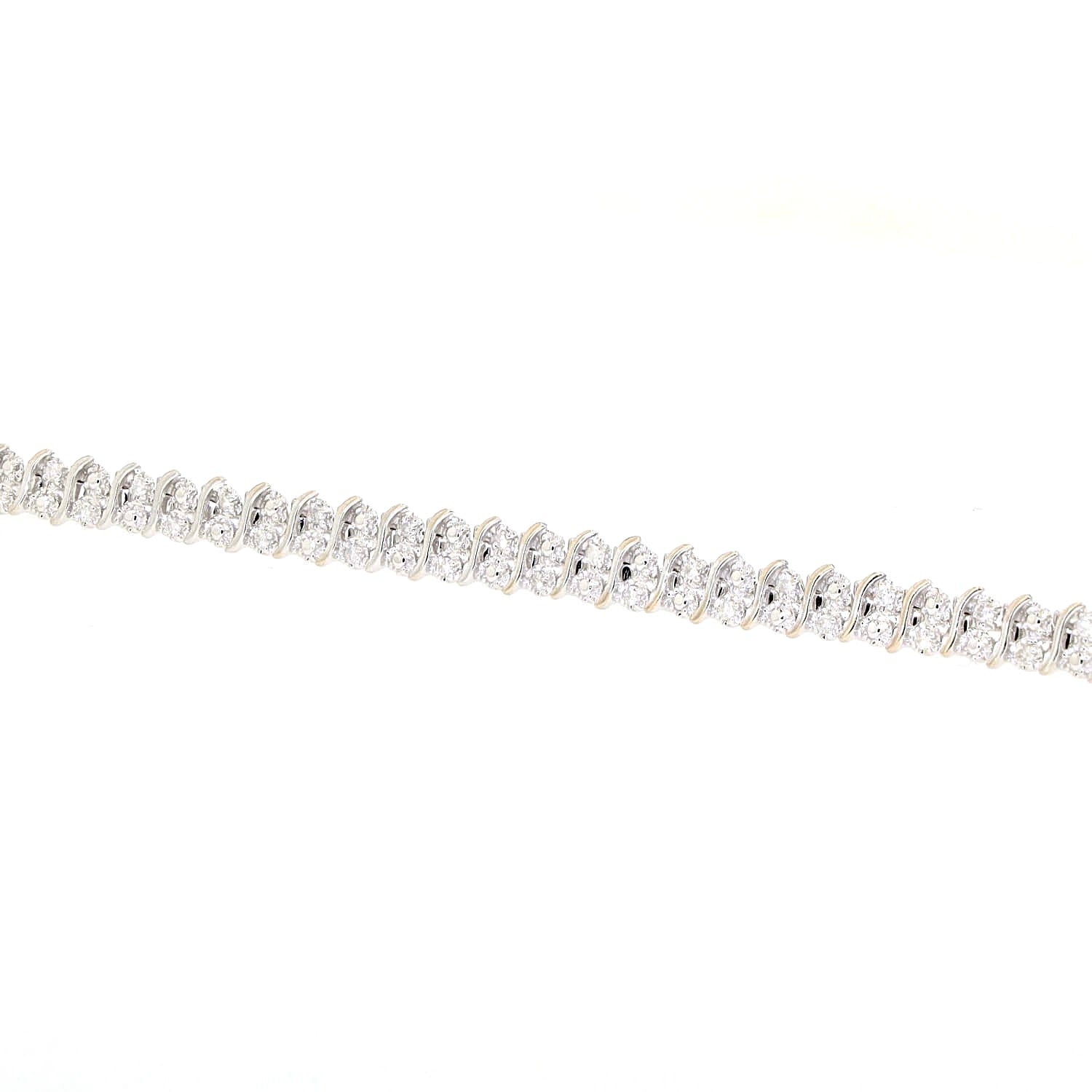 Armband in 585er Weißgold mit Brillanten, Teilauschnitt