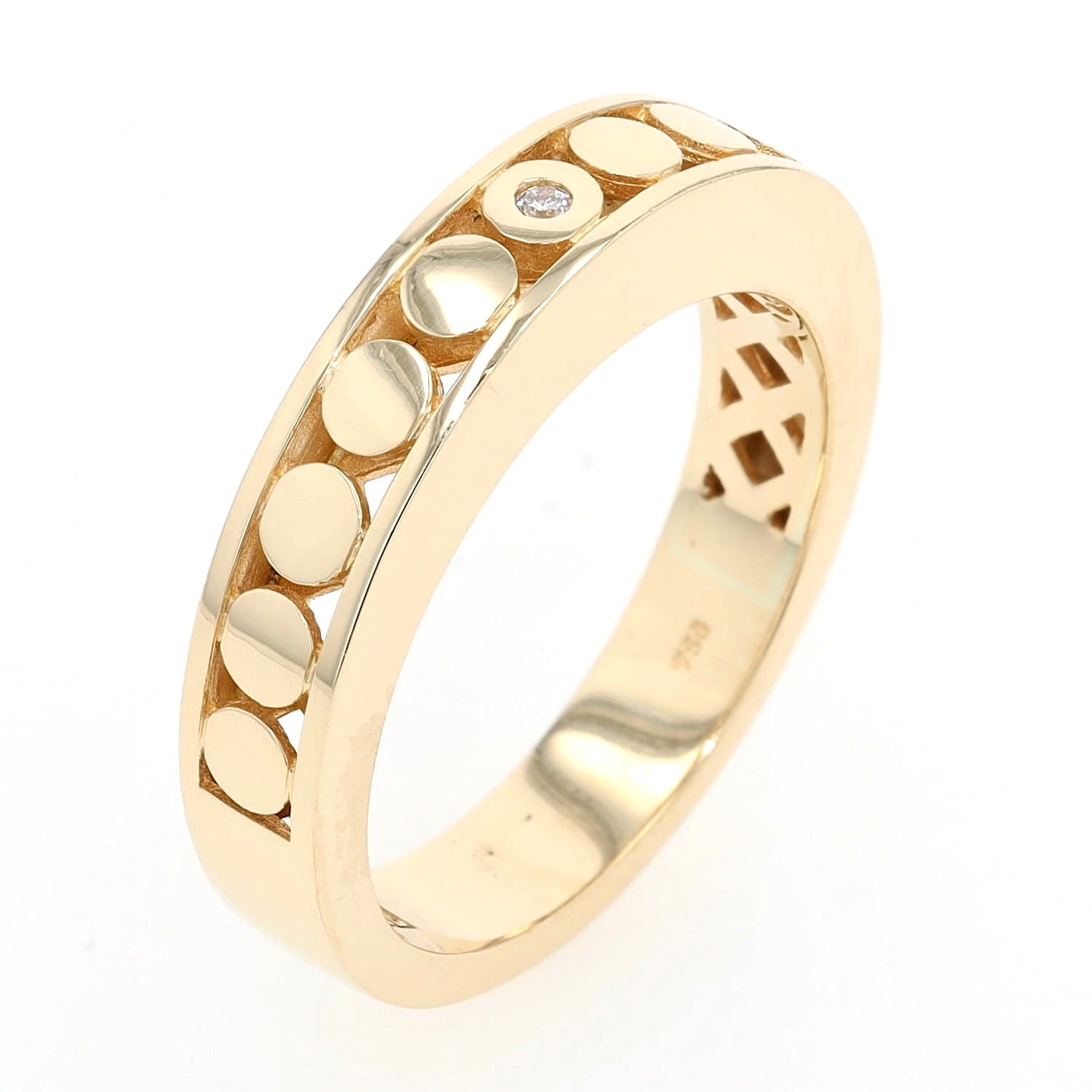 Jette Joop ring in 750 yellow gold with a brilliant, standing