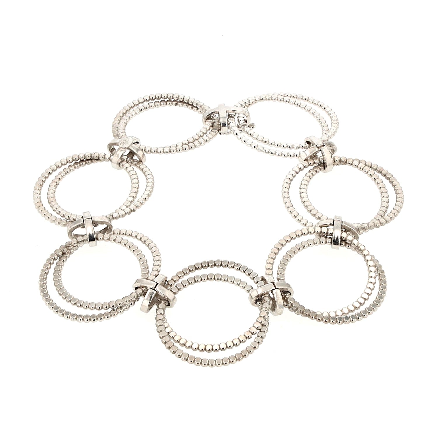 Armband in 925 Silber, liegend geschlossen Draufsicht