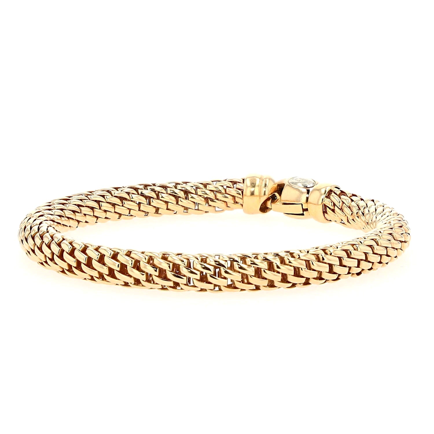 Fope Flex'it bracelet in 750 yellow gold, turned lying left