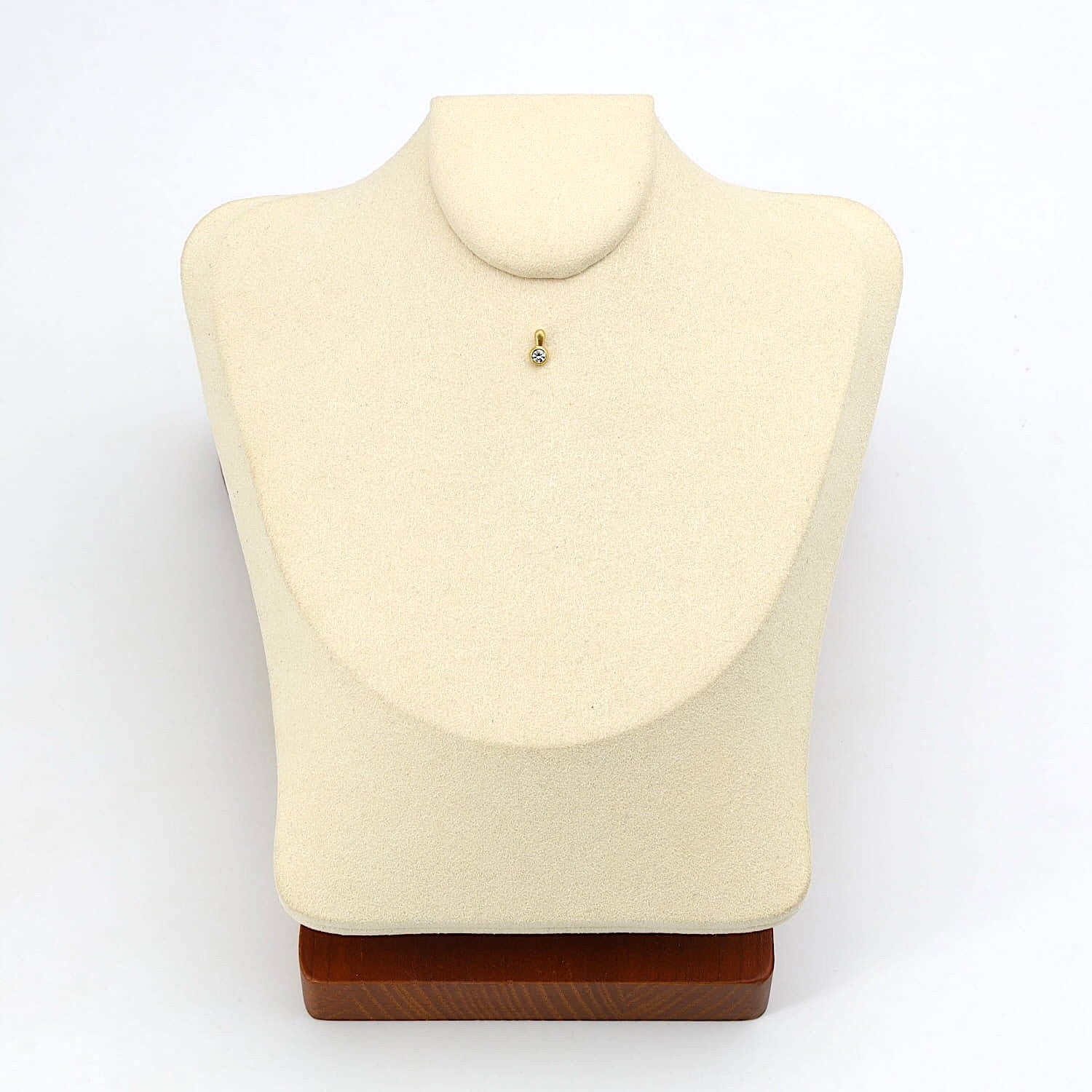 Very small pendant in 916 yellow gold with a brilliant, on a bright little bust