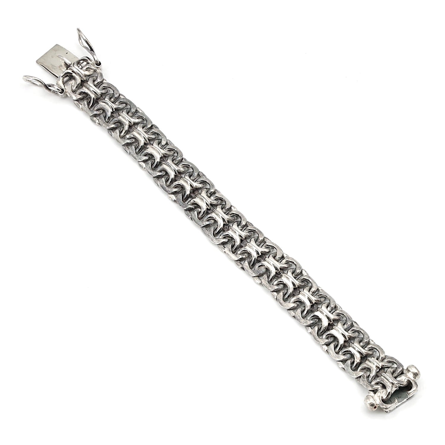 Vintage Armband Mexico in 925er Silber, lang ausgelegt
