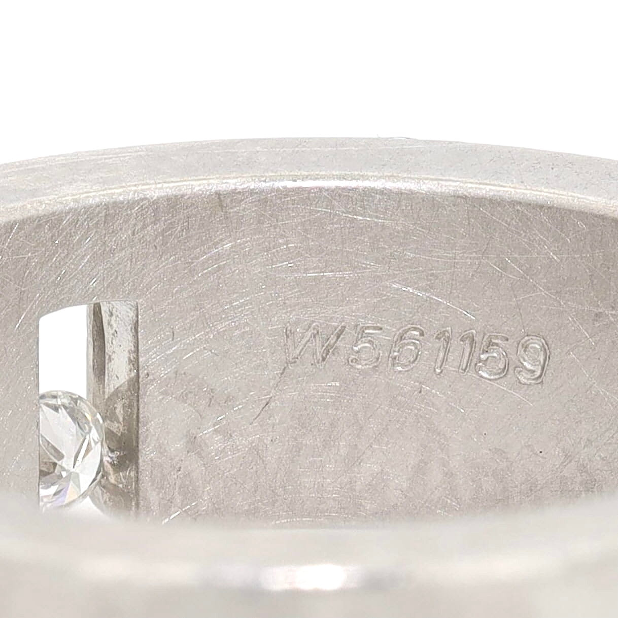 Niessing Ring Modell Laufsteg in 950er Platin mit einem beweglichen Brillanten, Punze der Nummer