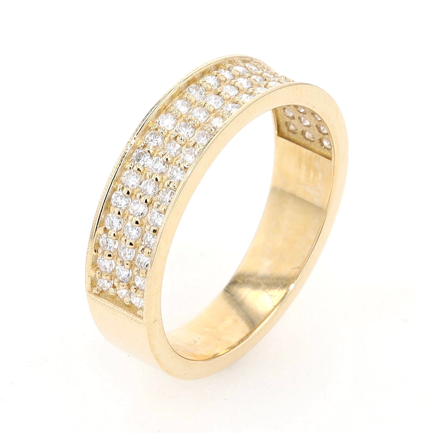 Ring in 585 yellow gold Brilliants, standing