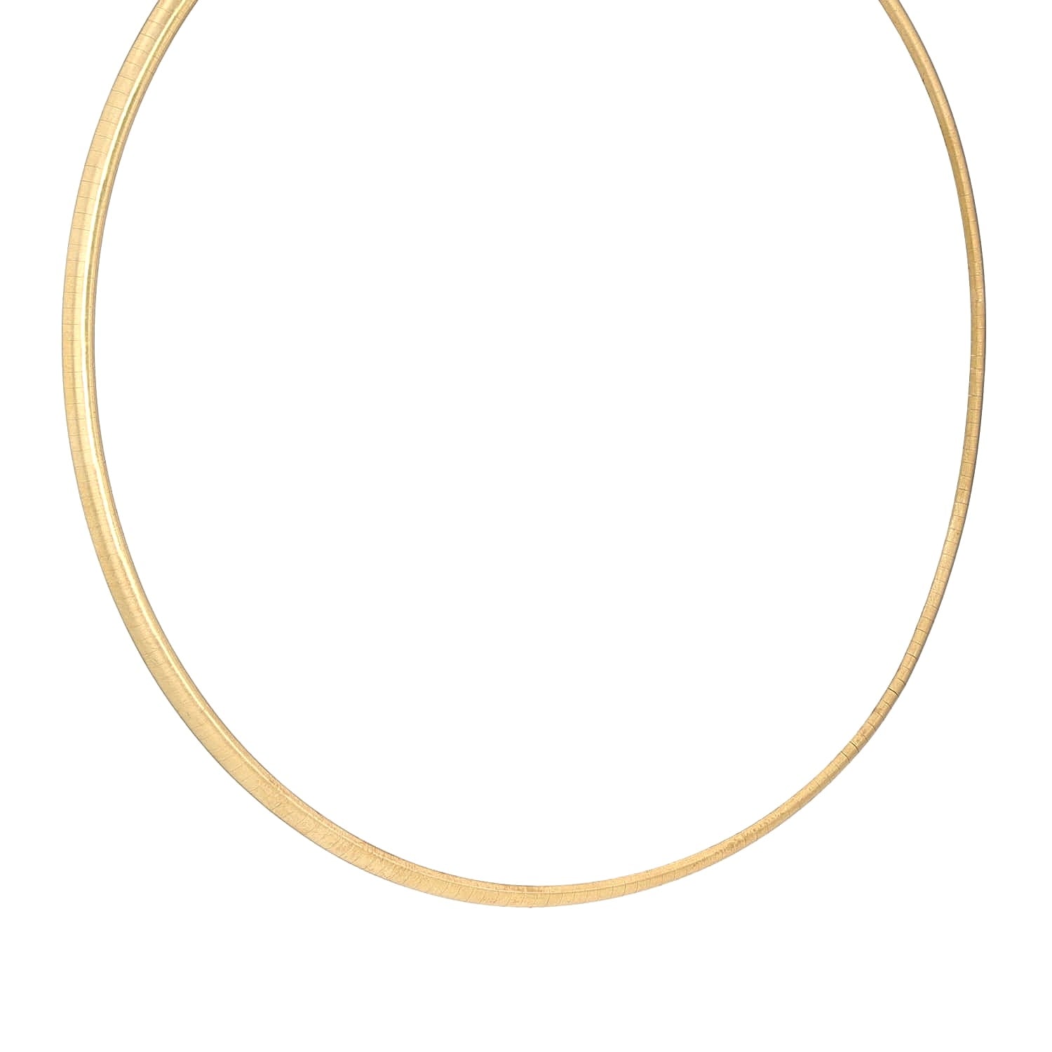 Omega circlet in 585 yellow gold, hanging slightly to the left