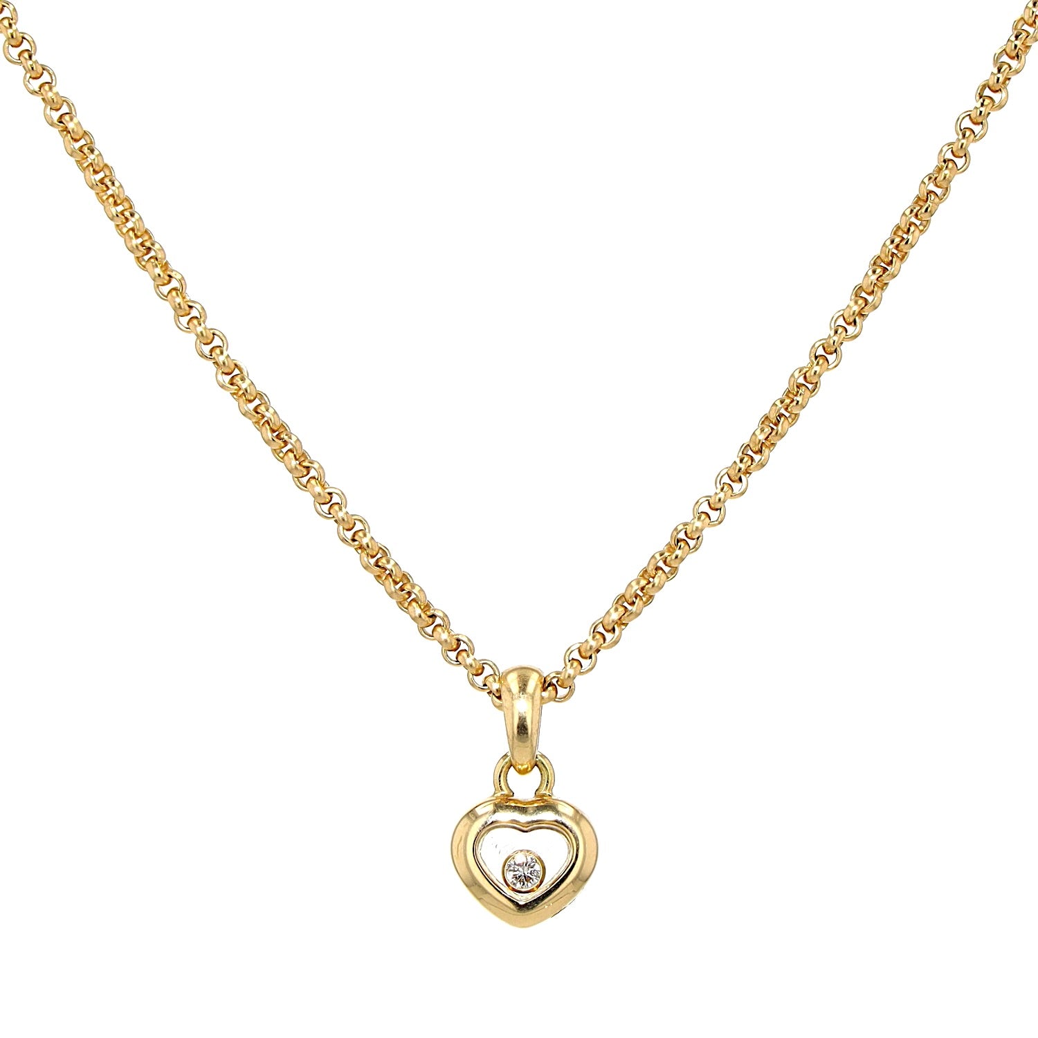 Chopard Happy Diamond, necklace with heart pendant in 18k gold