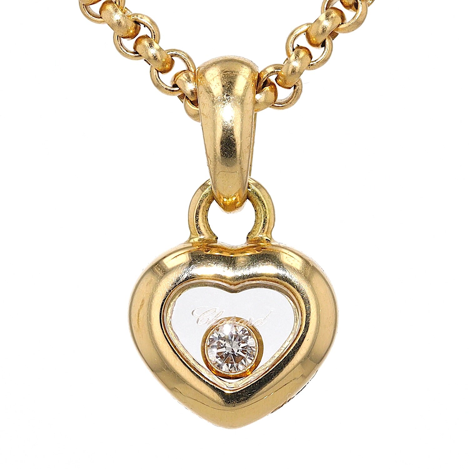 Chopard Happy Diamond, necklace with heart pendant in 18k gold