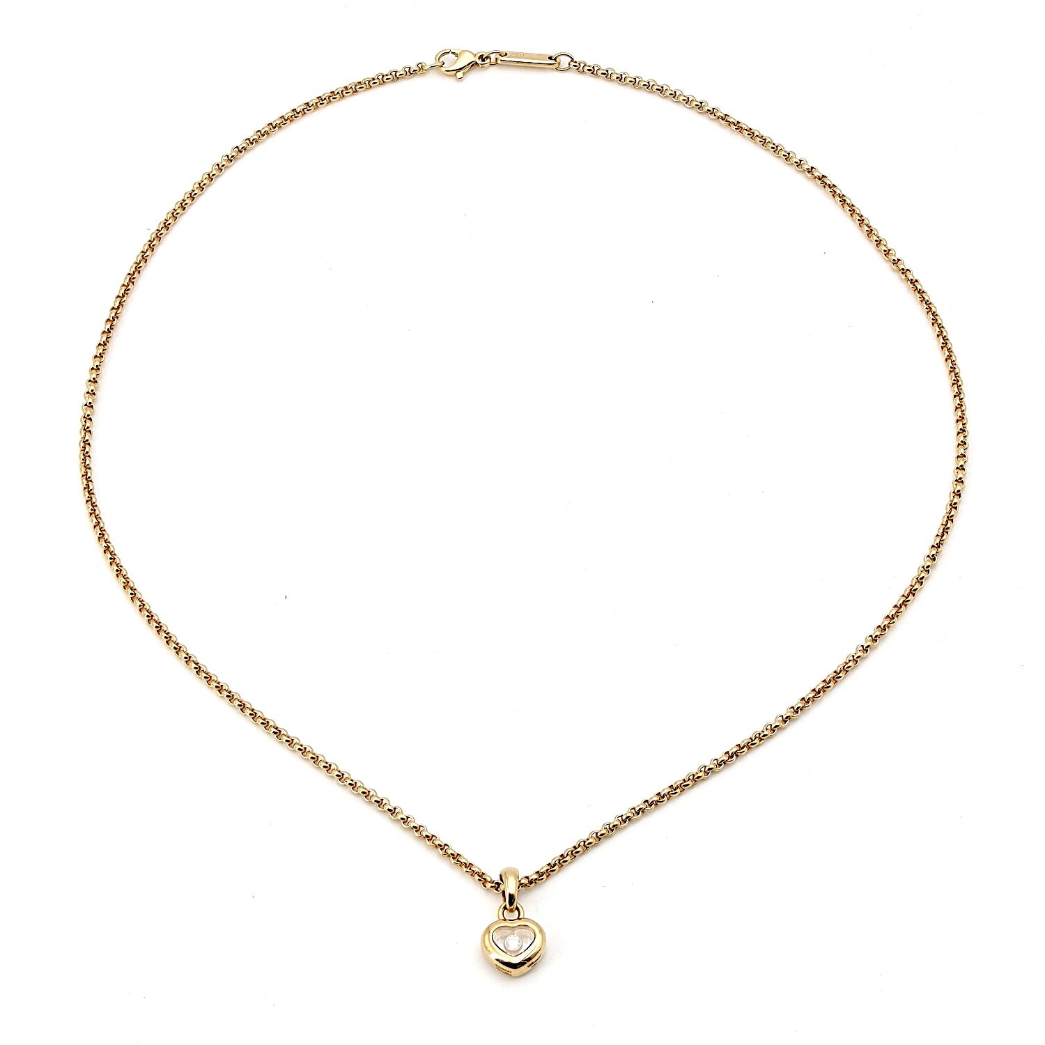 Chopard Happy Diamond, necklace with heart pendant in 18k gold