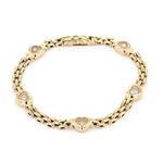 Chopard Armband Happy Diamonds in 750er Gold, liegend Draufsicht