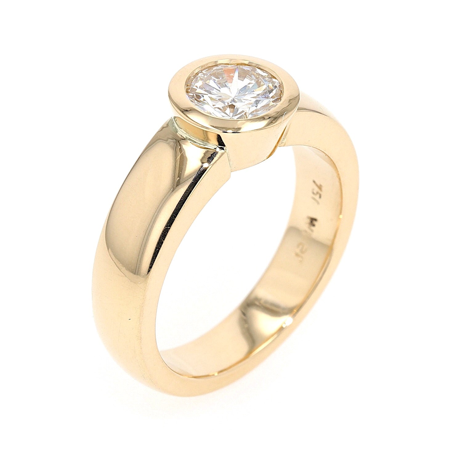 Ring von Willer in 750er Roségold mit einem Brillanten, ca. 1,1 ct, stehend