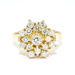 Ring in 585er Gelbgold mit insgesamt ca. 0,80 ct Brillanten