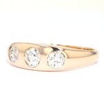 Vintage Ring in 585er Gelbgold mit Altschliff Diamanten, gesamt ca. 0,86 ct