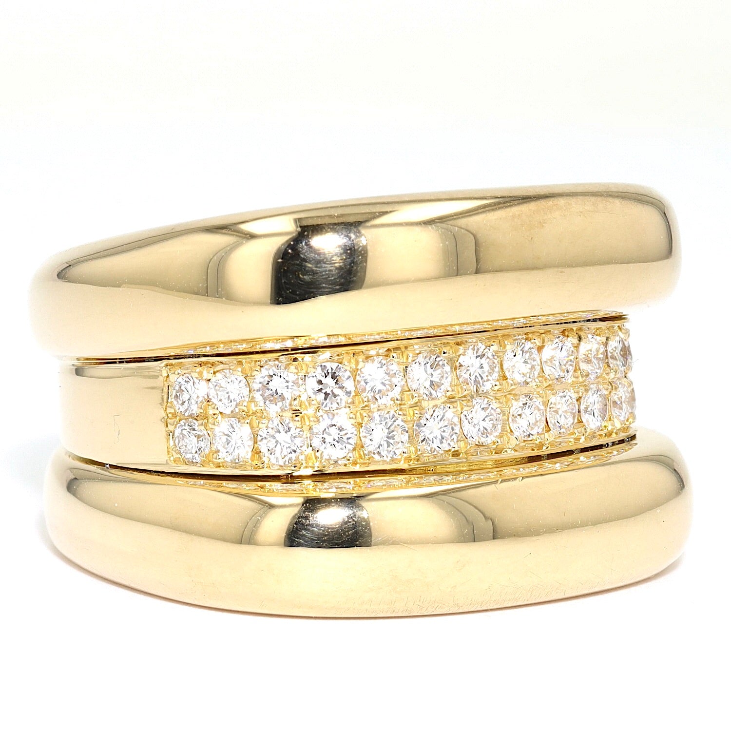 Ring in 750er Gelbgold mit insgesamt ca. 0,32 ct Brillanten