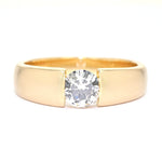 Vintage Ring in 750er Gelbgold mit einem Brillanten ca. 0,90 ct