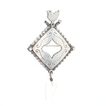 Vintage brooch in 925 silver with a rock crystal