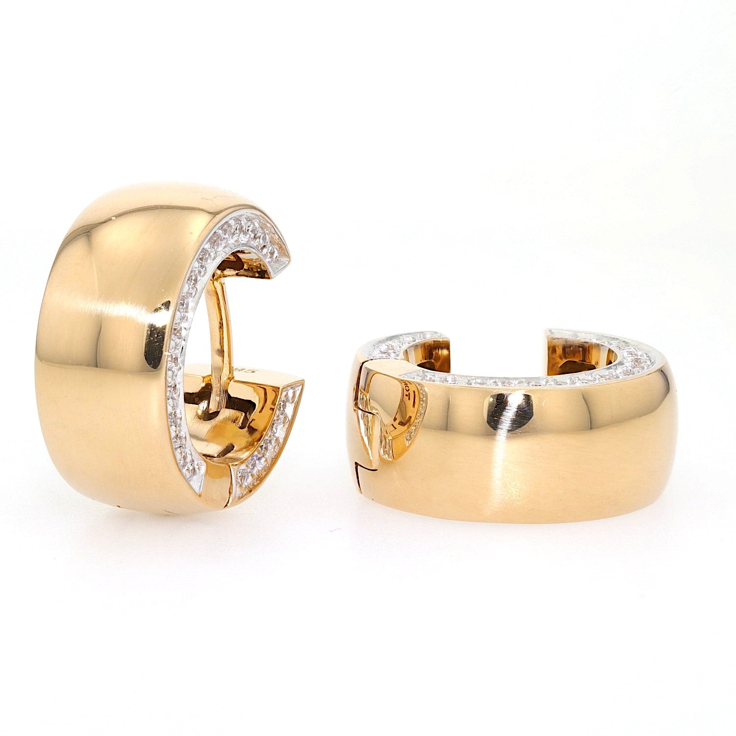 Toni Gard hoop earrings in 585 yellow gold with brilliants