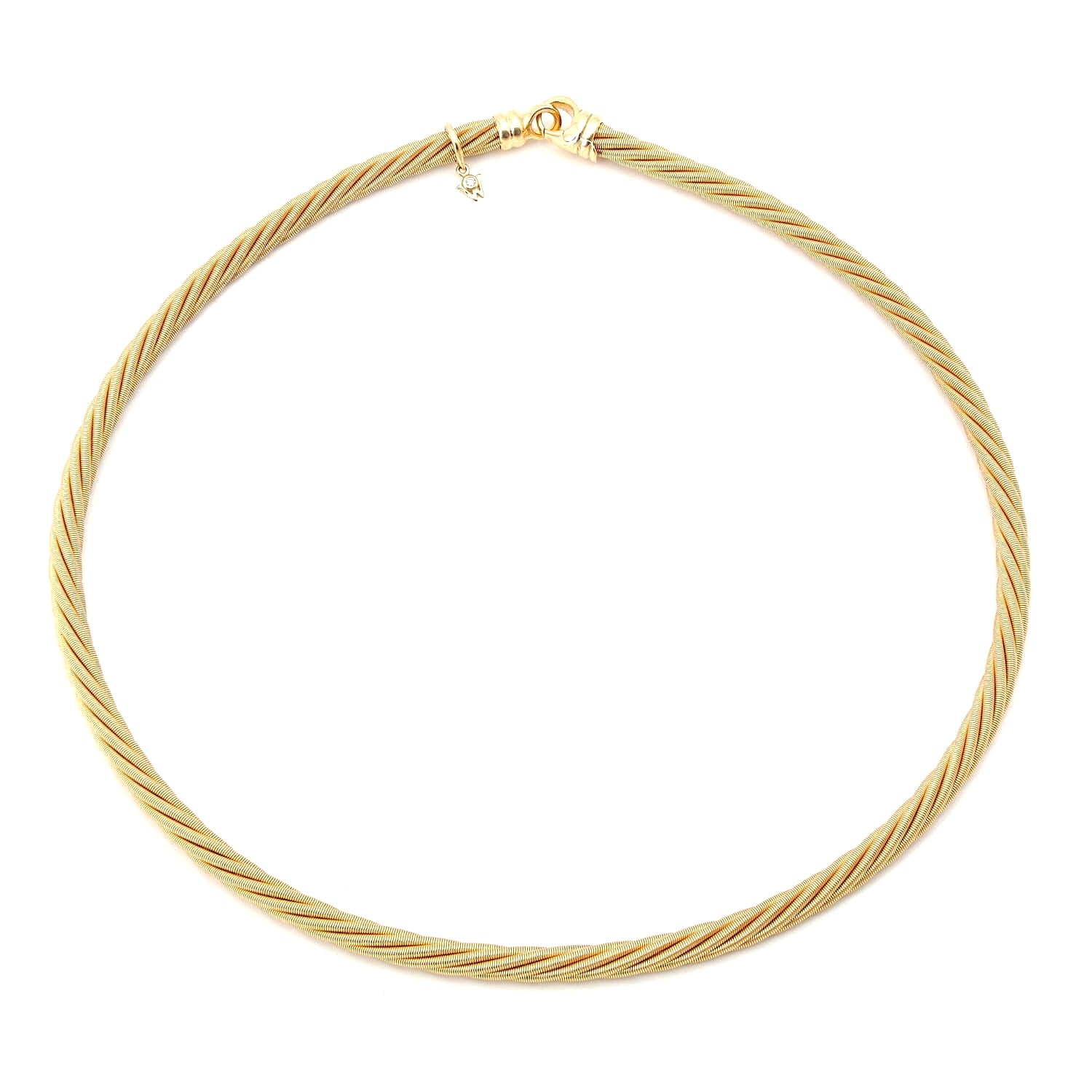 Wellendorff "Prinzesse" necklace in 750 yellow gold, horizontal top view