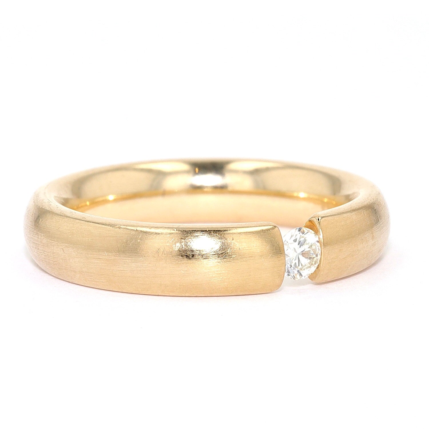 Tension ring from Christ in 585 yellow gold with a brilliants