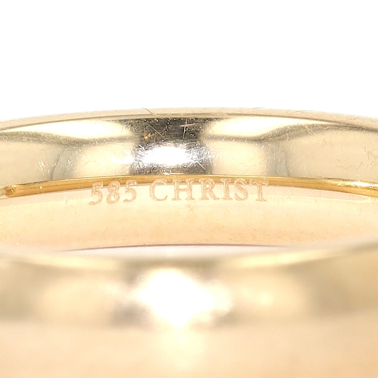 Tension ring from Christ in 585 yellow gold with a brilliants