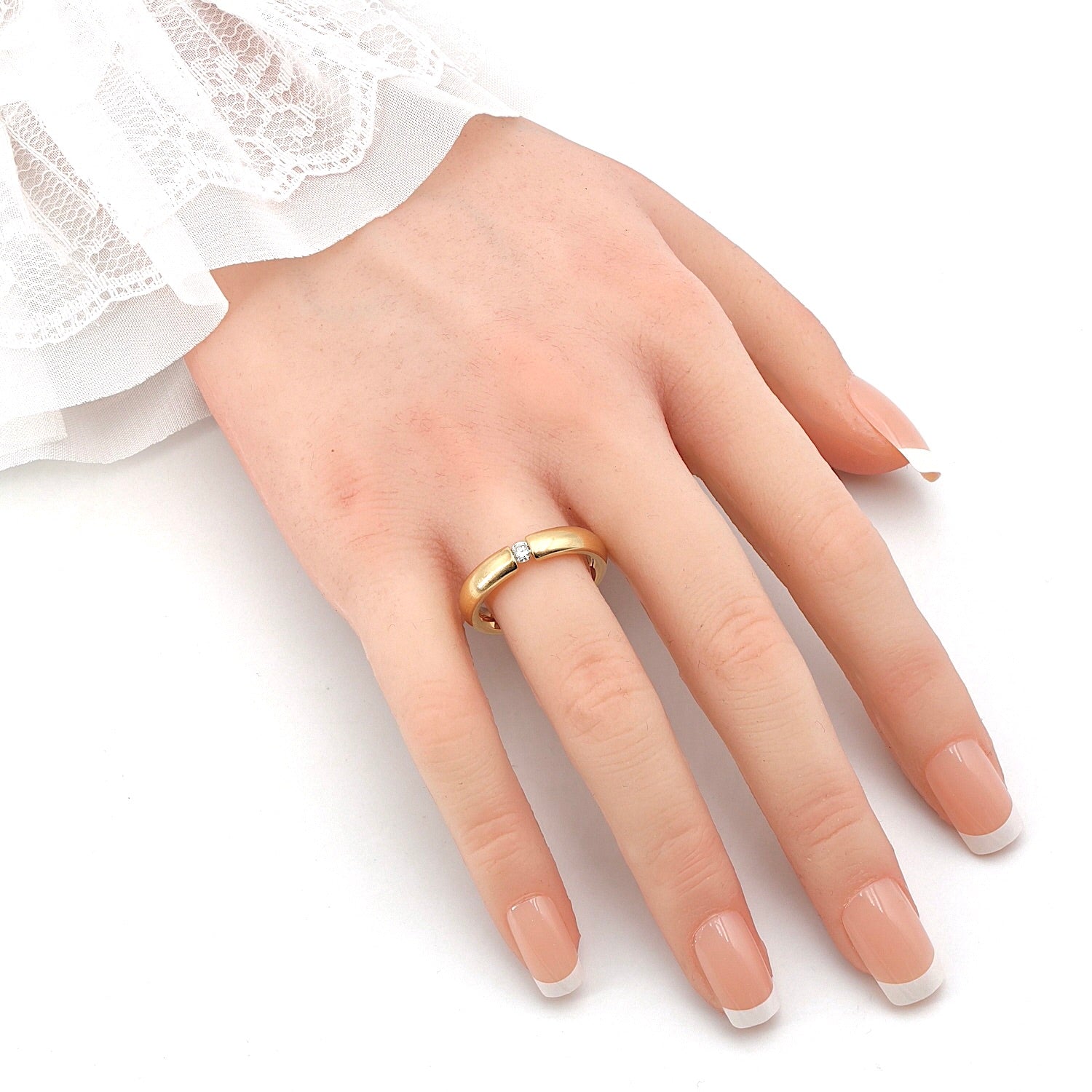 Tension ring from Christ in 585 yellow gold with a brilliants